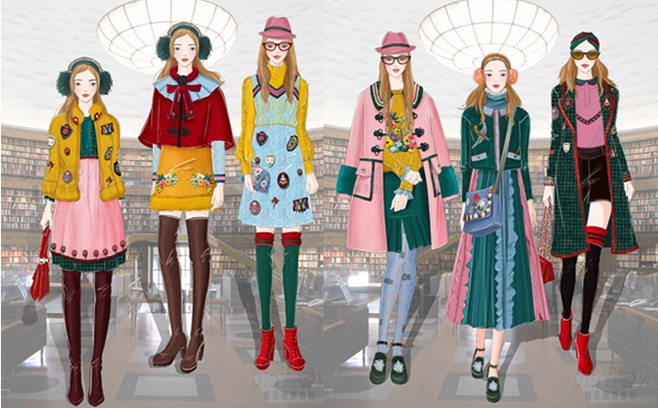 服装设计系列效果图款式图秋冬主题趋势完整.